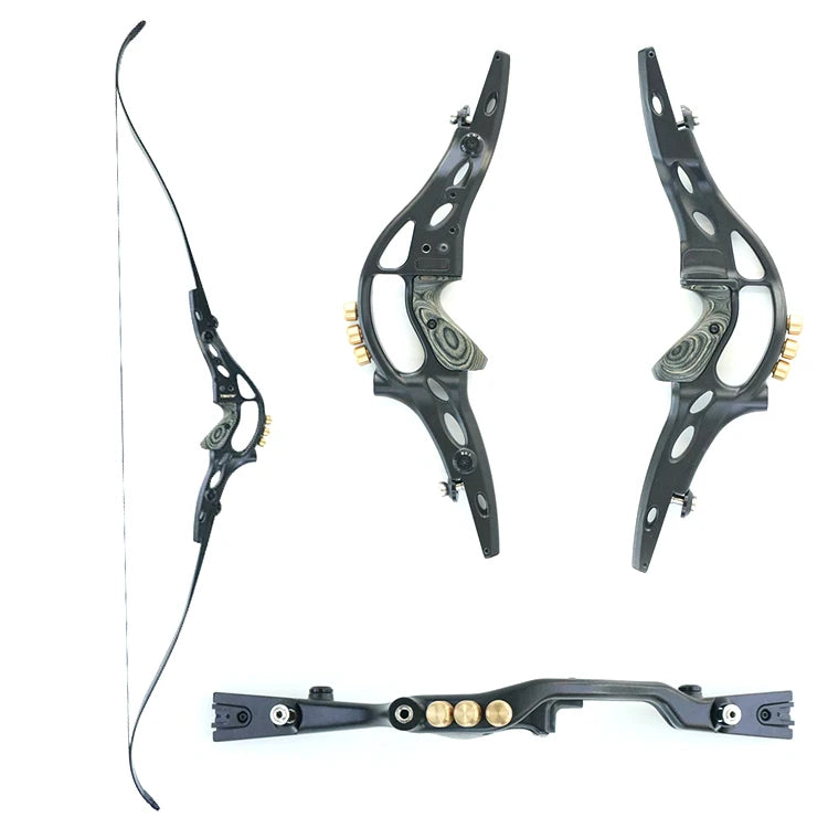 Hi Top Black 55Lbs Hoyt Archery Recurve Sets Competition Ancient Shooting Archery Bow and Arrows Set 62 Inches 30-60 Ibs Recurve