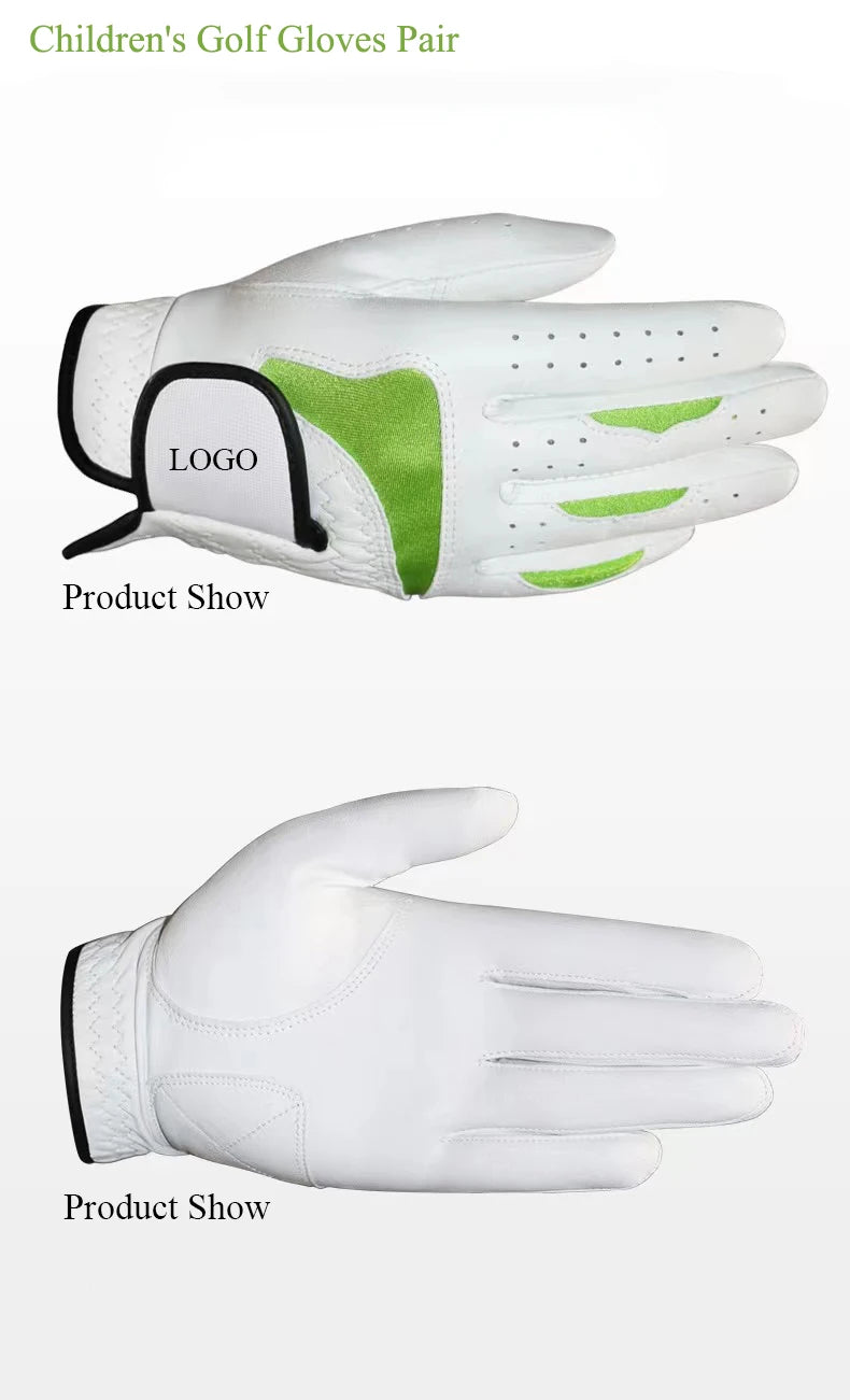 Manufacturer Custom Wholesale LOGO Golf Gloves Cabretta Leather for Women Men Kid Golf Sheepskin Golf Gloves