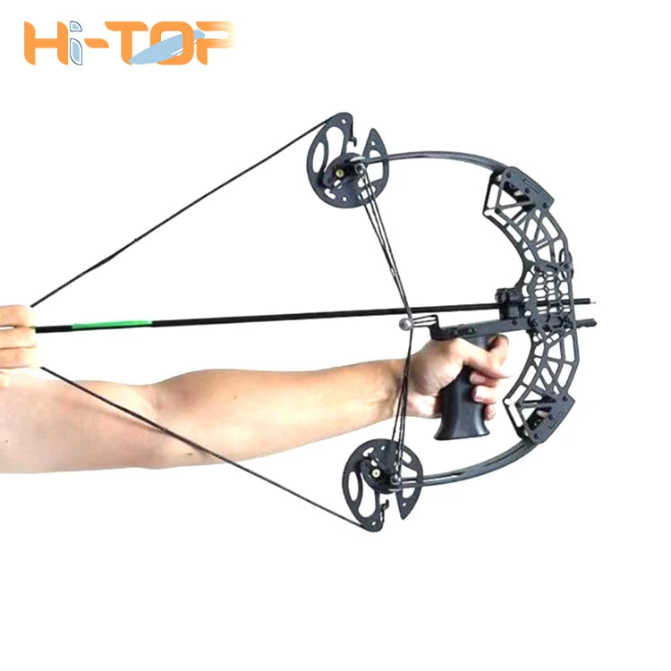 Hi Top Black 45Lbs Mini Compound Bow Archery China Compound Bow Mini Bow and Arrow Set for Hunting