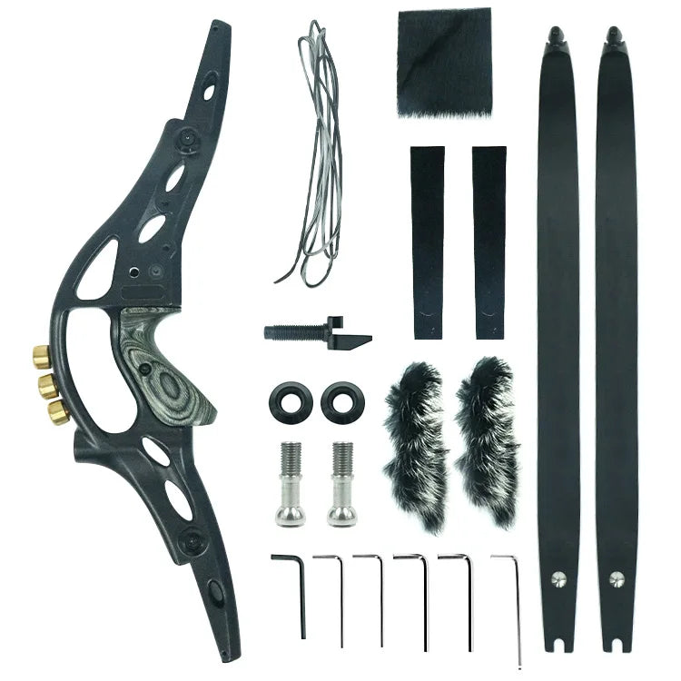 Hi Top Black 55Lbs Hoyt Archery Recurve Sets Competition Ancient Shooting Archery Bow and Arrows Set 62 Inches 30-60 Ibs Recurve