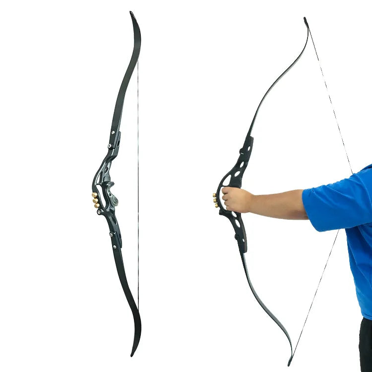 Hi Top Black 55Lbs Hoyt Archery Recurve Sets Competition Ancient Shooting Archery Bow and Arrows Set 62 Inches 30-60 Ibs Recurve