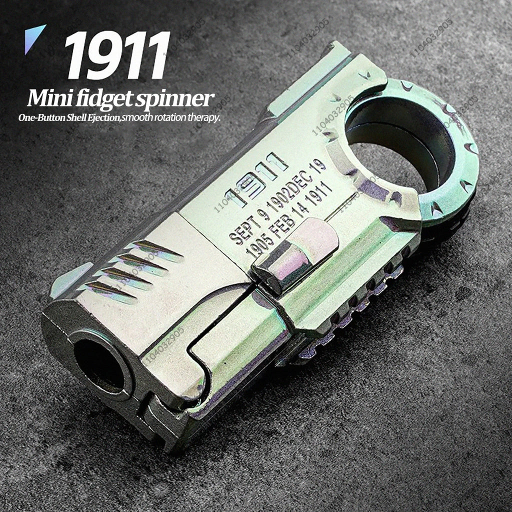 EDC Toy Fidgets Toy Spinner Metal Ratchet Rotation Ring Black Tech Fidget Gear Gadget Tool Stress Relief Anti-Anxiety For Adults