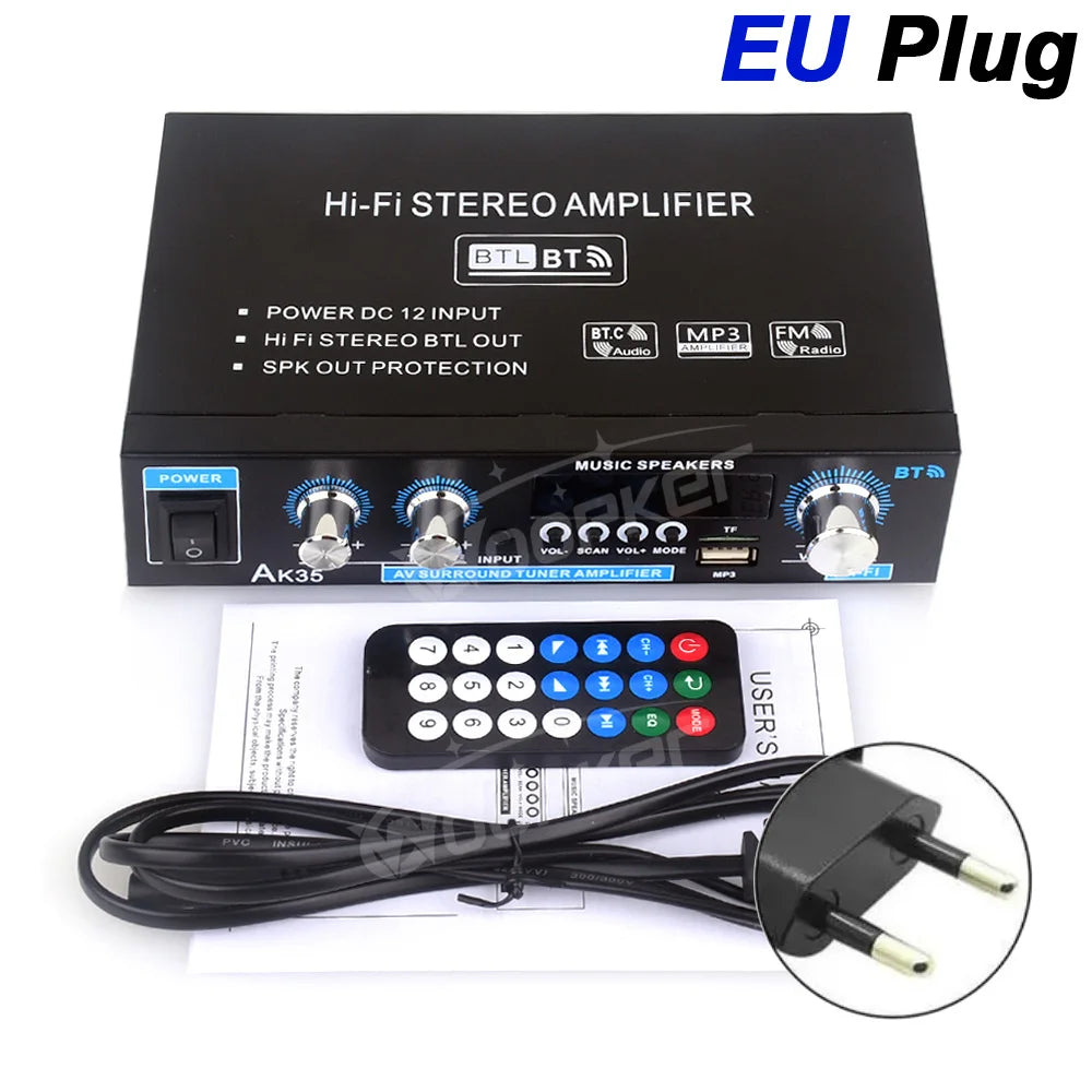 Woopker AK35/AK45/AK45 Pro/AK55 Digital Amplifier Bluetooth Sound Amplifier 2 Channel HIFi FM USB Audio Amp For Home Car Karaoke