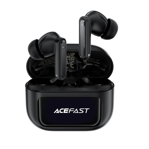 ACEFAST Smart Touch Screen Wireless Earphones 35dB ANC ENC Noise Reduction Bluetooth 5.4 Music Sports EQ Earbuds 32H Standby W6