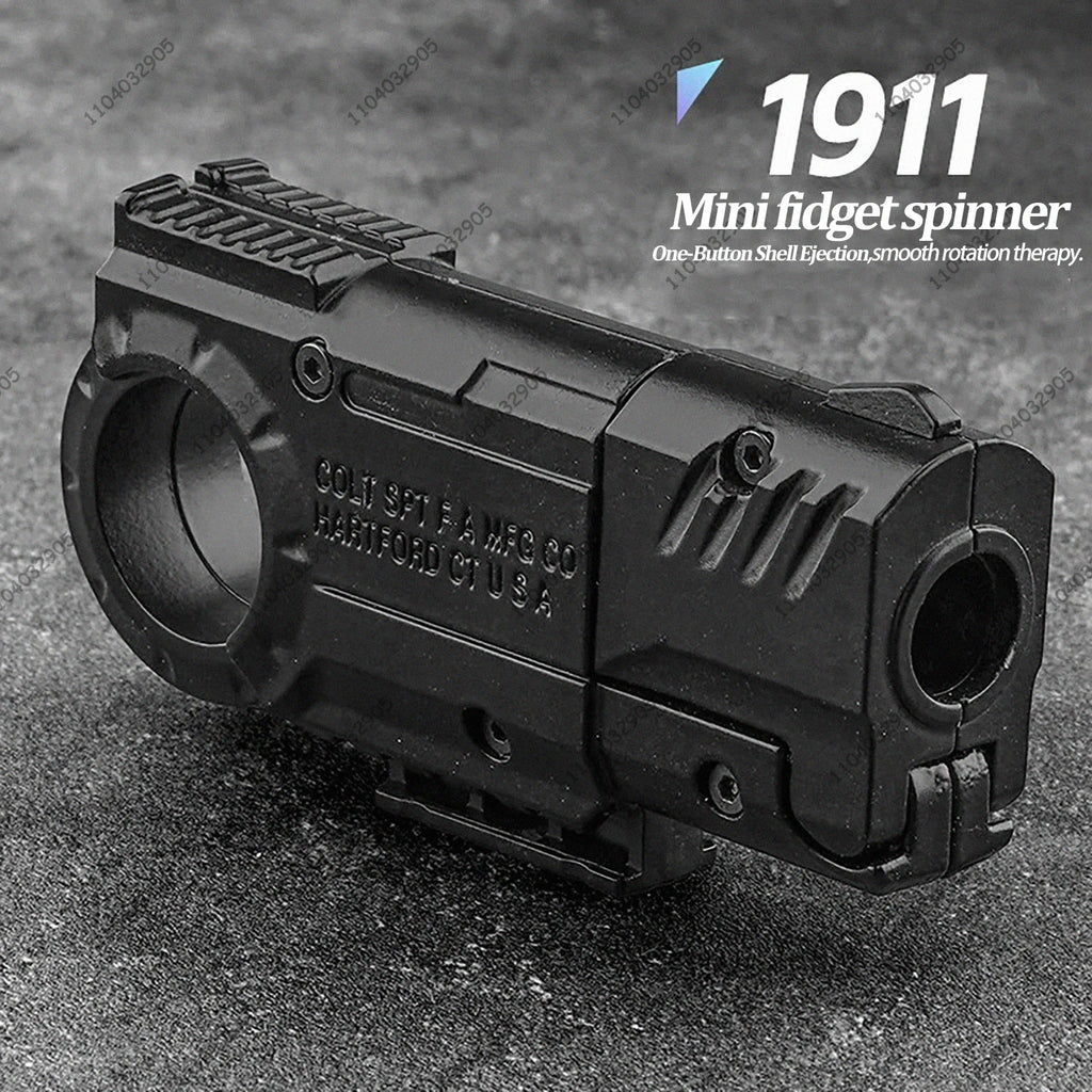 EDC Toy Fidgets Toy Spinner Metal Ratchet Rotation Ring Black Tech Fidget Gear Gadget Tool Stress Relief Anti-Anxiety For Adults