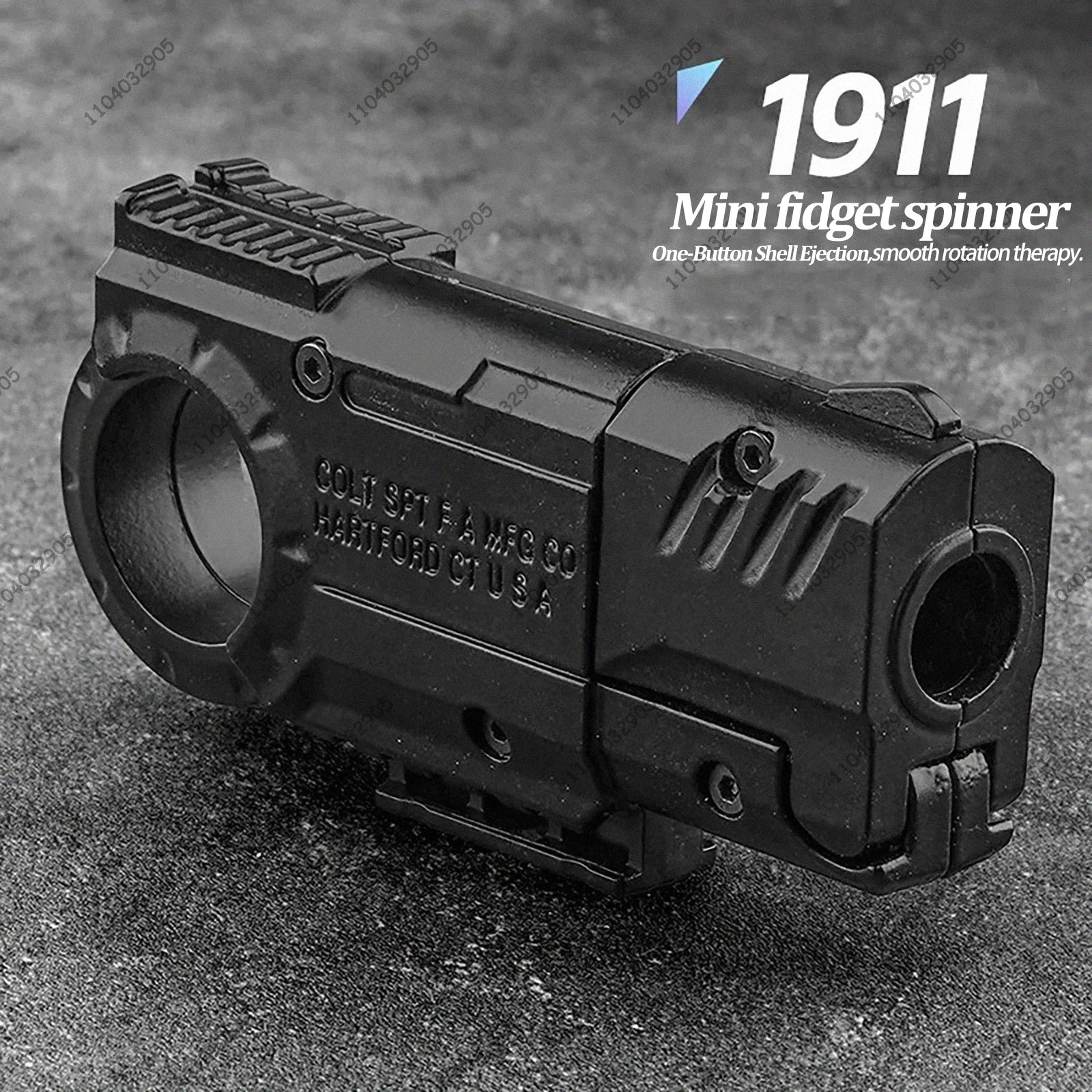 EDC Toy Fidgets Toy Spinner Metal Ratchet Rotation Ring Black Tech Fidget Gear Gadget Tool Stress Relief Anti-Anxiety For Adults