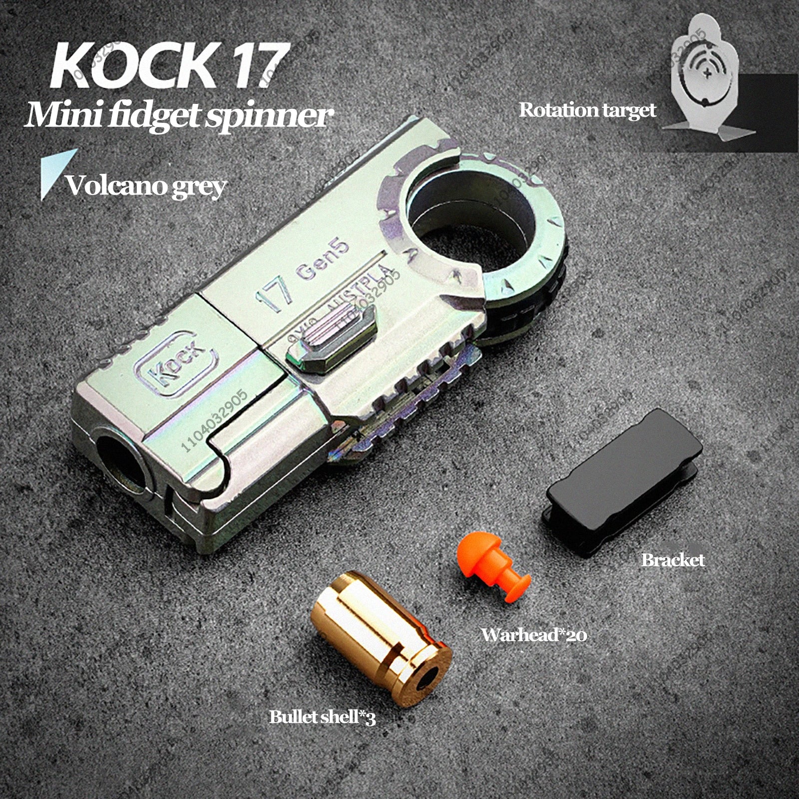 EDC Toy Fidgets Toy Spinner Metal Ratchet Rotation Ring Black Tech Fidget Gear Gadget Tool Stress Relief Anti-Anxiety For Adults