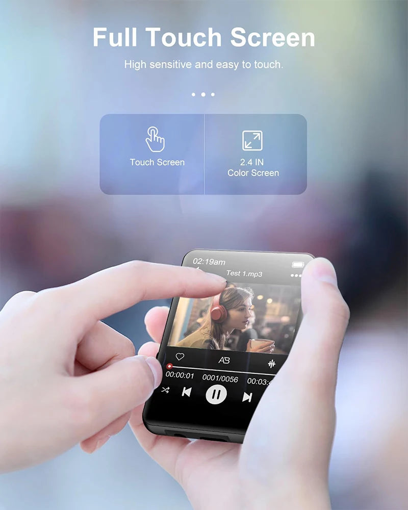 P1 2.4'' Touch Screen Bluetooth Kosher Version 8GB MP3 Player with HD speaker,No FM No Video No Picture MP3 Music Player