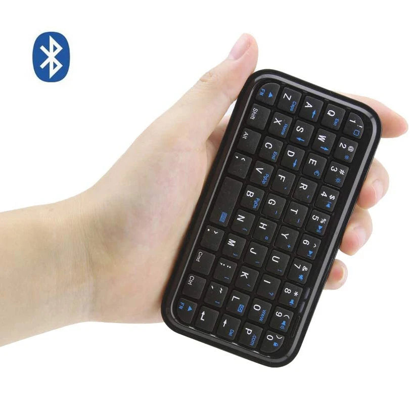 Mini Rechargeable Type-C Dual-Mode (Bluetooth + Wired) RGB Backlight Keyboard Pocket Portable 49 Keys for Tablets Smartphones