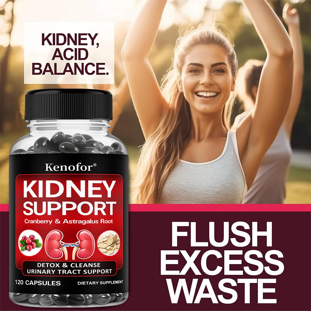 Kidney Support Cleanse Detox Supplement - with Cranberry and Astragalus Root - Supports Urinary Tract and Bladder Health