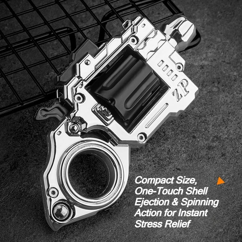 Toy Alloy Revolver EDC Fidget Toy Fun Shooting Stress Relief Mini Gun Model Metal Collectible Ring Gun Fidget Spinner Boys Gifts