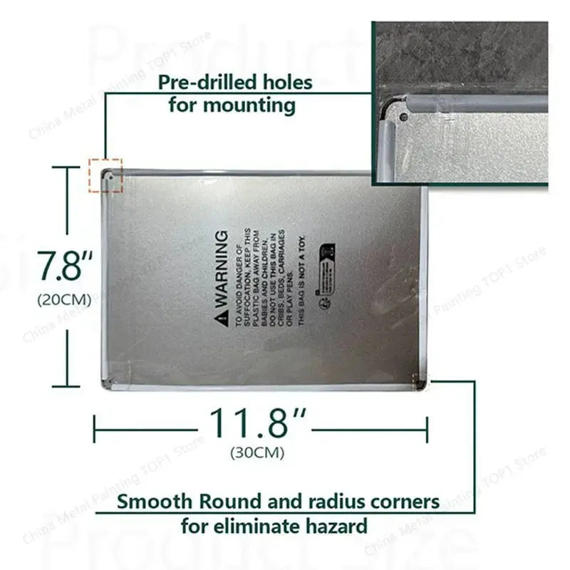 Vintage HD Pistol Metal Tin Sign, Retro Wall Decor for Home Bar Club Man Cave