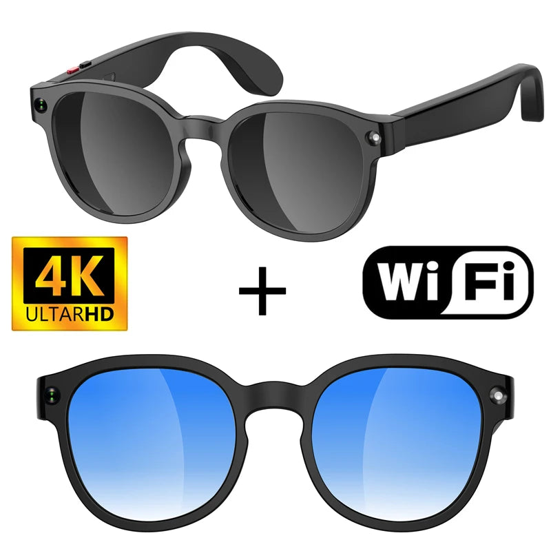 2026 New AI Smart Glasses AI Translation 8MP HD Camera 4K Shooting Image Conversation Recording Listening To Music Smart Glasses