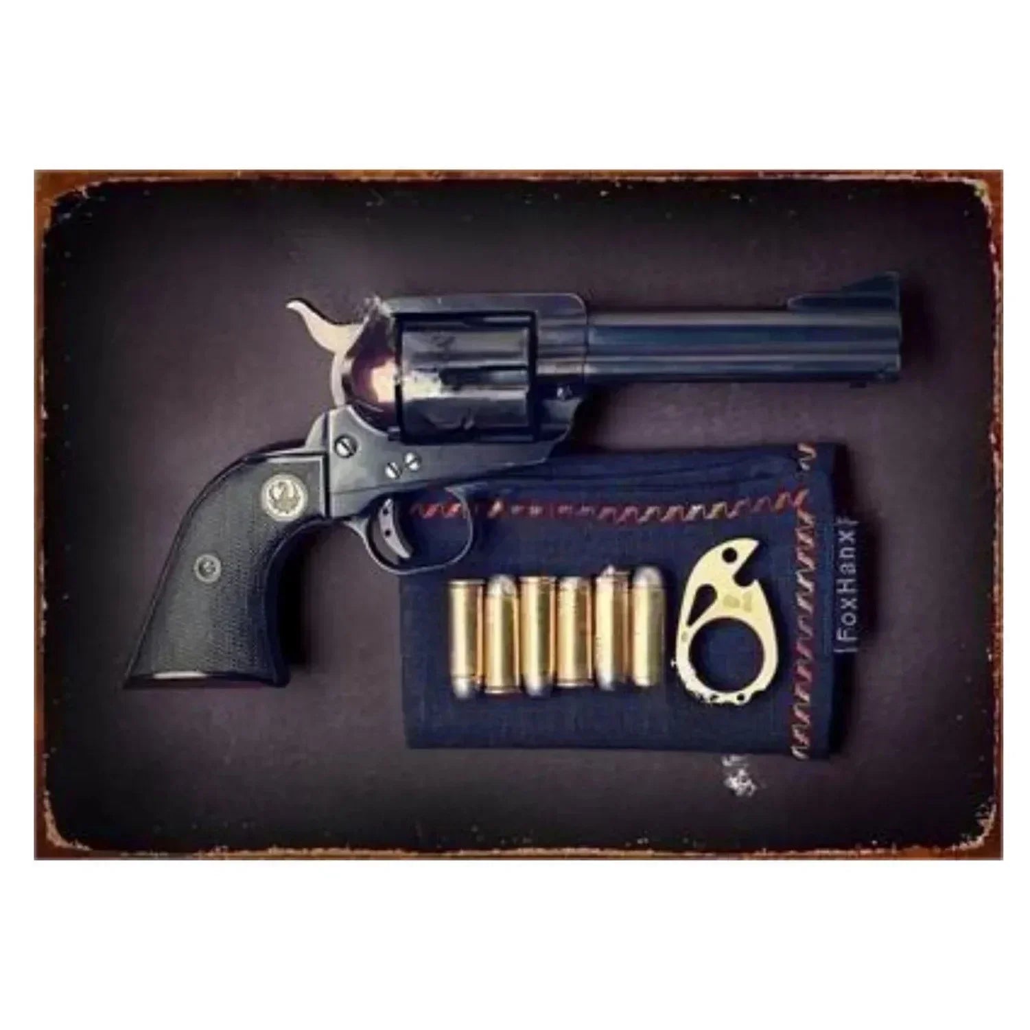 2D Metal Decor Exquisitely Designed Pistol Metal Signs: Embodying Military Sophistication, These Are the Ideal Wall Decor