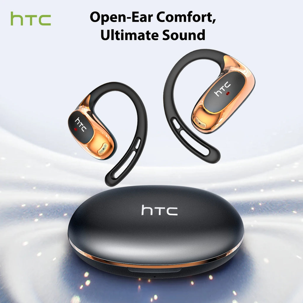 HTC NE35 Bluetooth V6.0 AI Translation Earphones OWS Sport Headphone Comfortable Ultra-light Earhook Wireless Headphone with Mic