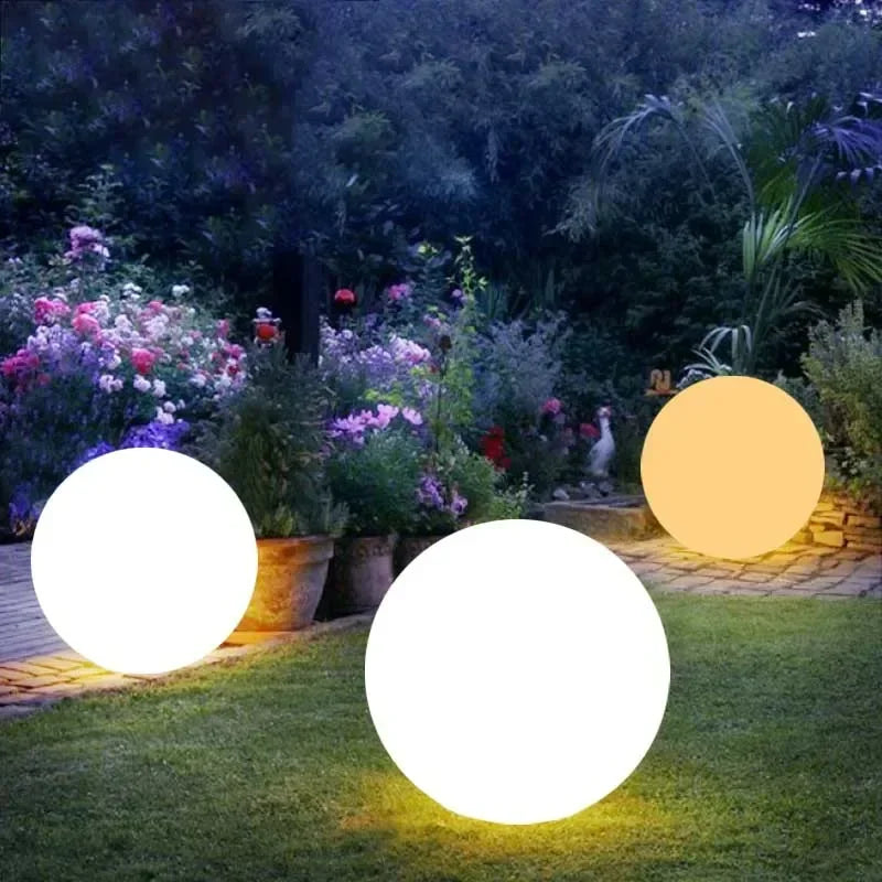 LED Ball Light Solar Lamp Outdoor Lawn Lamp Luminous Ball Pool Bedroom Table Party Garden Lighting Remote Control Waterproof