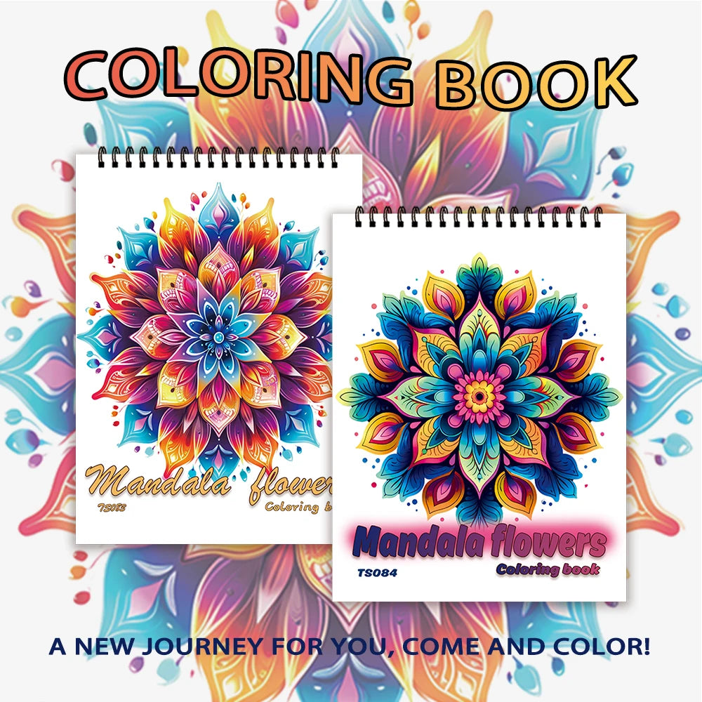 Spiral Coloring book -30 Sheets adult coloring book, 11.2 x 8.3 inches, 100g thick paper, drawing book, homecoming holiday gift