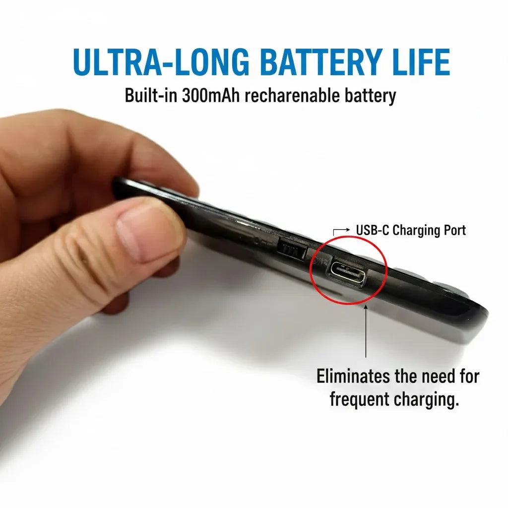 Mini Rechargeable Type-C Dual-Mode (Bluetooth + Wired) RGB Backlight Keyboard Pocket Portable 49 Keys for Tablets Smartphones