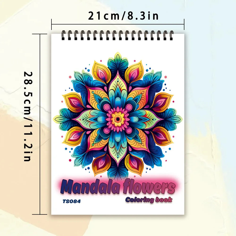 Spiral Coloring book -30 Sheets adult coloring book, 11.2 x 8.3 inches, 100g thick paper, drawing book, homecoming holiday gift