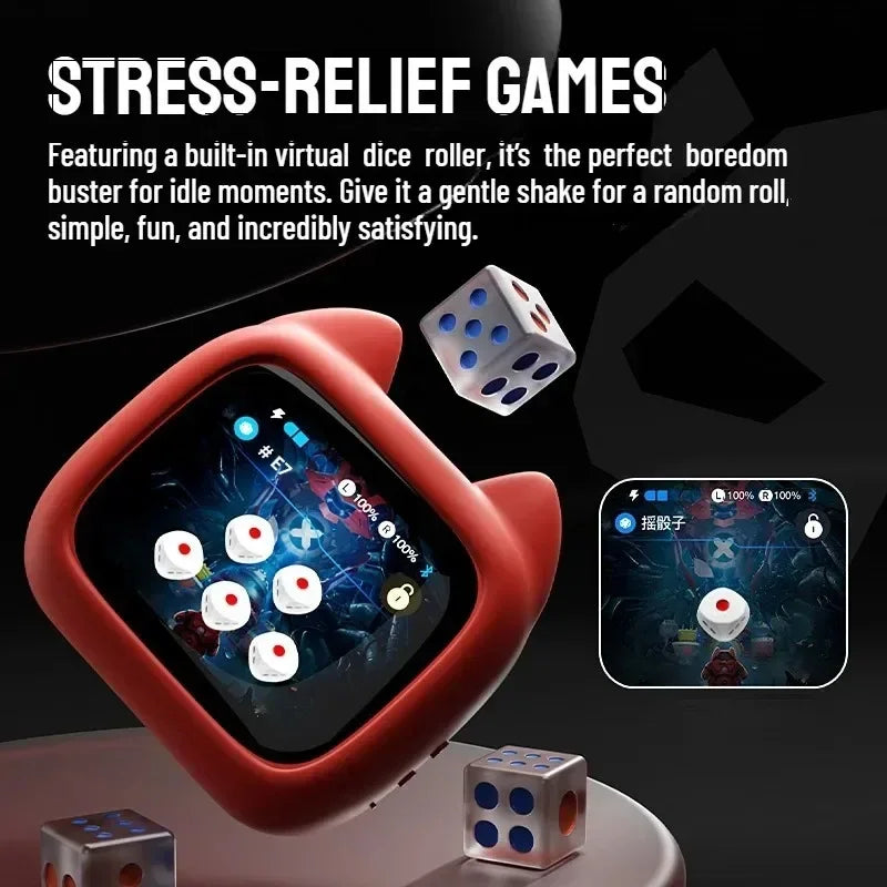 Zombies Cat B19 Smart Touch Screen Earphone HiFi Stereo Bluetooth 6.0 Headphones ENC Call Noise Reduction TWS Wireless Earbuds