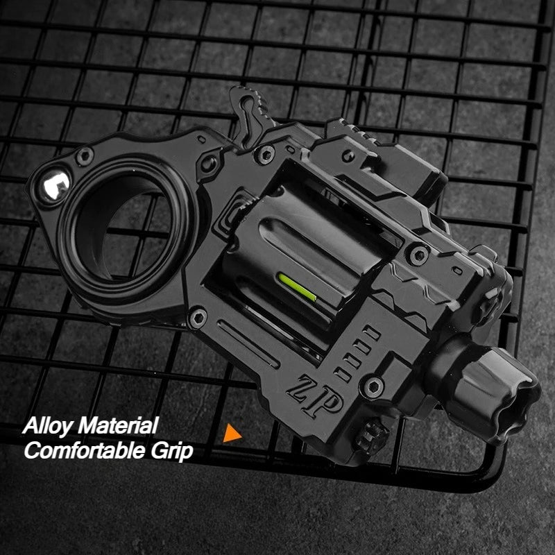 Toy Alloy Revolver EDC Fidget Toy Fun Shooting Stress Relief Mini Gun Model Metal Collectible Ring Gun Fidget Spinner Boys Gifts