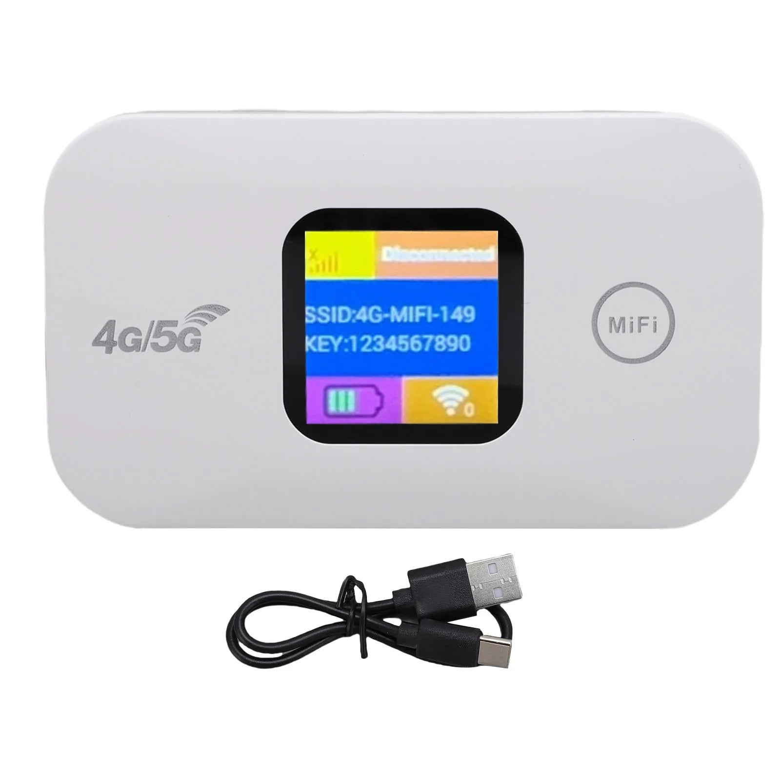 Portable WiFi Hotspot 300Mbps SIM Slot Supports 10 Devices Stable Connection 4G 5G Mobile Router Hotspot for RV for Outdoor