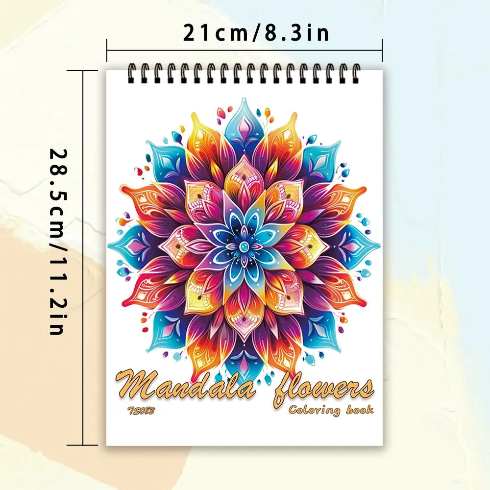 Spiral Coloring book -30 Sheets adult coloring book, 11.2 x 8.3 inches, 100g thick paper, drawing book, homecoming holiday gift