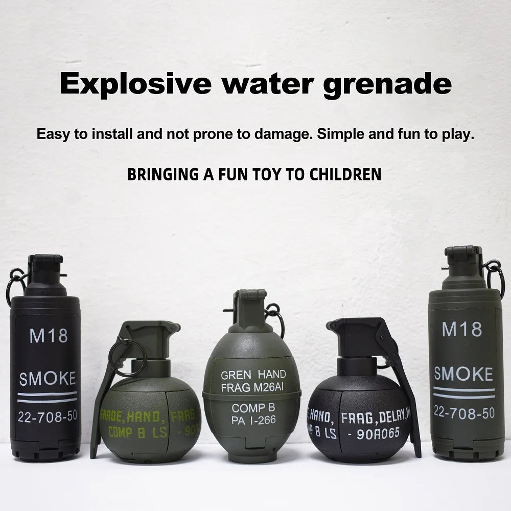 Grenade en Nylon réutilisable modèle M67 Burst Mine Grenade d'eau rebondissante fumée Grenade et autres 10 Airsoft différents