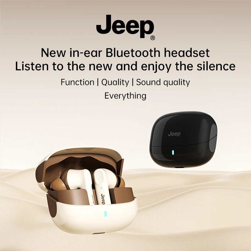 Jeep EW133 TWS Earphones Bluetooth 5.4 Noise Reduction Gaming Low Latency Earbuds HD Call With Mic Sports Headphones