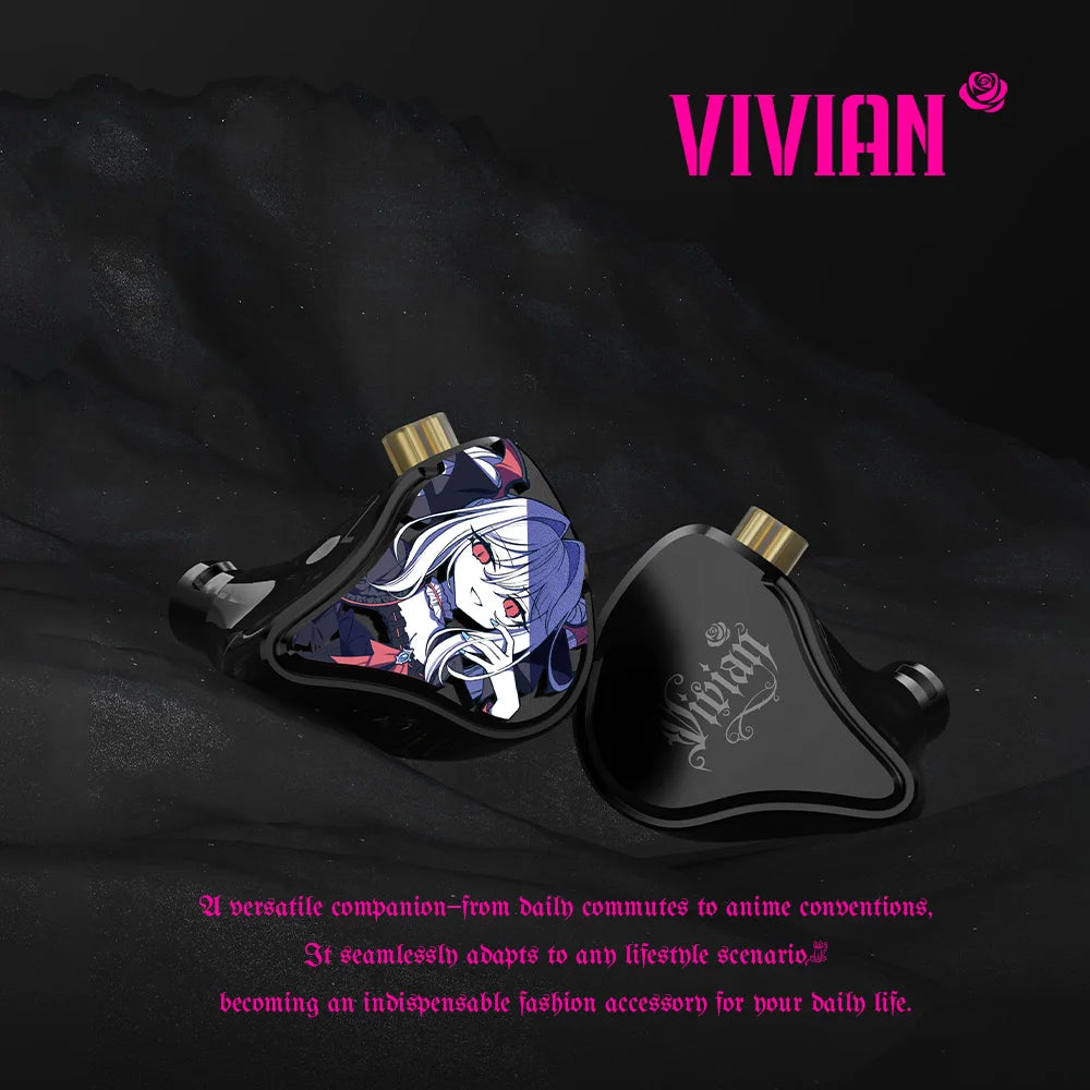 CVJ Vivian In Ear Earphones 10mm Dynamic Driver suitable for Music and Gaming 0.78mm Detachable Cable HiFi Sound Quality
