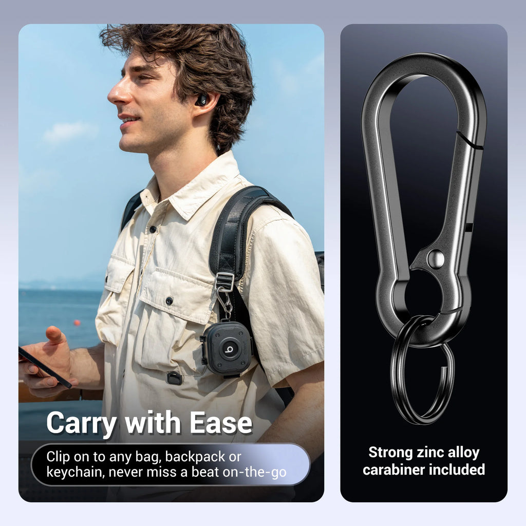 For Beats Powerbeats Pro 2 Case Cover Protective Earbuds Case for Powerbeats Pro 2 2025 Carry Case with Keychain Carabiner