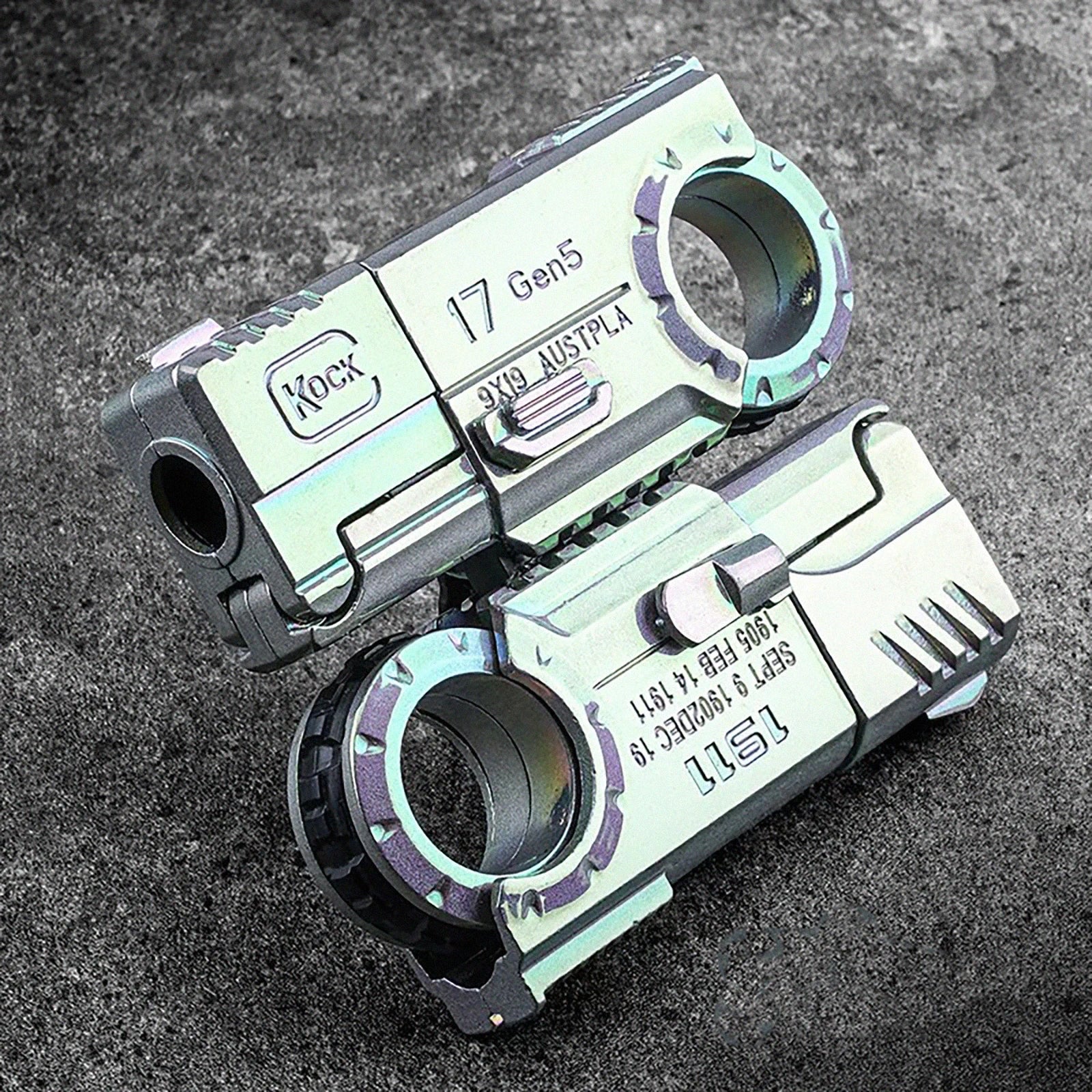 EDC Toy Fidgets Toy Spinner Metal Ratchet Rotation Ring Black Tech Fidget Gear Gadget Tool Stress Relief Anti-Anxiety For Adults