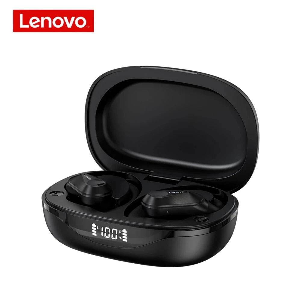 Lenovo LP75 Sports Wireless Earphones with Mics,Button Control, LED Power Display,Hifi Stereo Sound Bluetooth 5.3 TWS Headphones