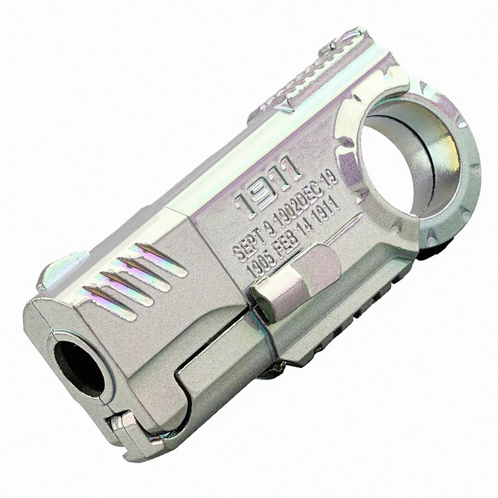 EDC Toy Fidgets Toy Spinner Metal Ratchet Rotation Ring Black Tech Fidget Gear Gadget Tool Stress Relief Anti-Anxiety For Adults