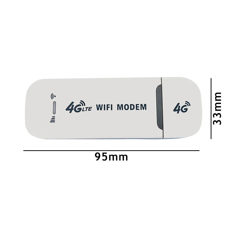 4G LTE USB Modem Dongle 150Mbps Wireless WiFi Mobile Router SIM Card Network Card Pocket WiFi Hotspot Router for Home Office