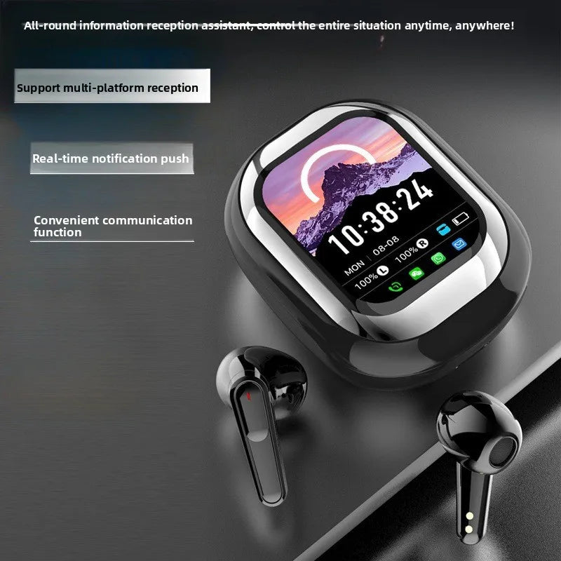 2025 New Wireless Bluetooth Ai Translation Headset Smart Touch Screen Noise Cancellation Headset Customized Long Standby Earbuds