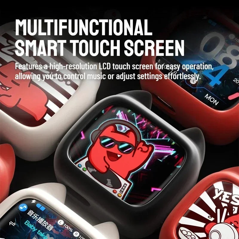 Zombies Cat B19 Smart Touch Screen Earphone HiFi Stereo Bluetooth 6.0 Headphones ENC Call Noise Reduction TWS Wireless Earbuds