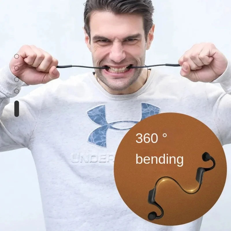 Hot Bone Conduction Swimming Headphones Bluetooth 5.4 IPX8 Waterproof Not In-Ear Wireless Plug-in Card Sports Headphones New