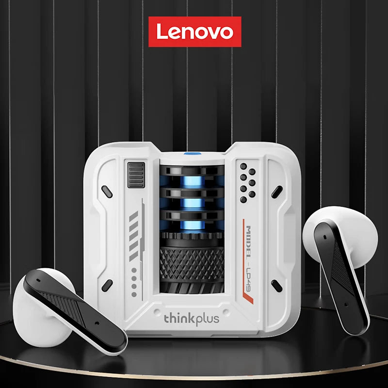 Original Lenovo LP49 Wireless Gaming Earphones Noise Reduction Daul Mode HD Call Earbuds Low Latency Bluetooth 5.4 Headphones