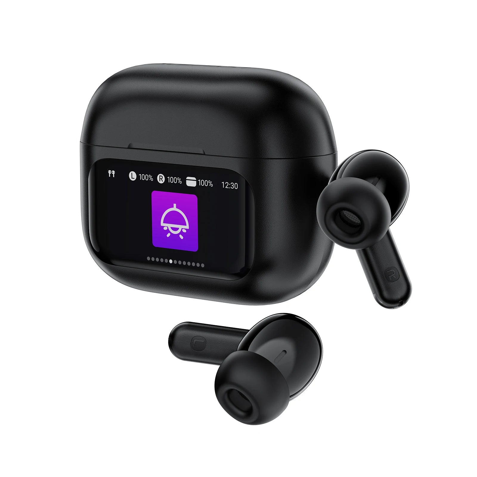 ACEFAST Smart Touch Screen Wireless Earphones 35dB ANC ENC Noise Reduction Bluetooth 5.4 Music Sports EQ Earbuds 32H Standby W6