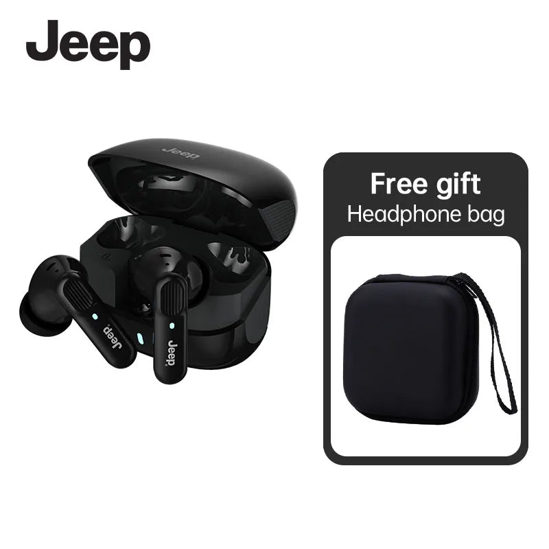 Jeep EW133 TWS Earphones Bluetooth 5.4 Noise Reduction Gaming Low Latency Earbuds HD Call With Mic Sports Headphones