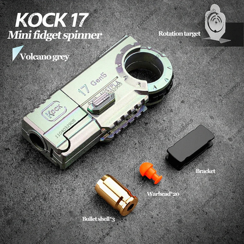 EDC Toy Fidgets Toy Spinner Metal Ratchet Rotation Ring Black Tech Fidget Gear Gadget Tool Stress Relief Anti-Anxiety For Adults