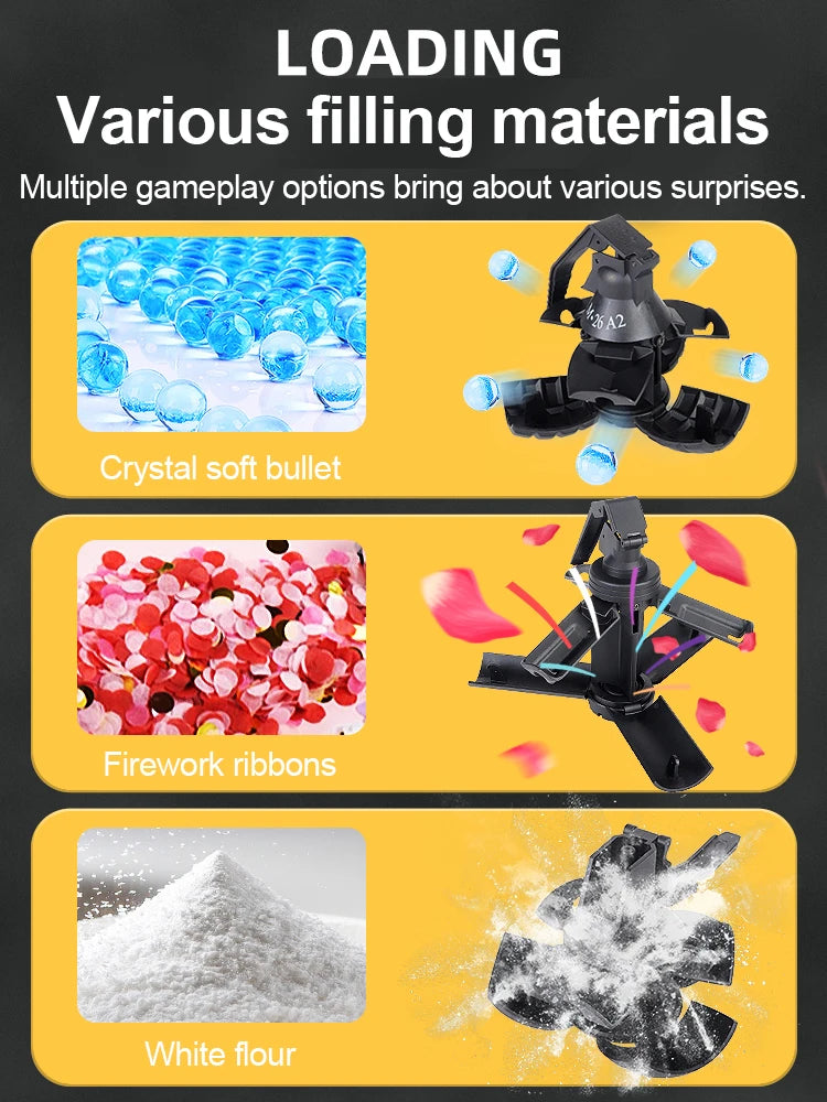 Grenade en Nylon réutilisable modèle M67 Burst Mine Grenade d'eau rebondissante fumée Grenade et autres 10 Airsoft différents