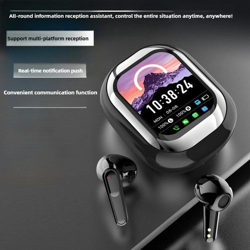 2025 New Wireless Bluetooth Ai Translation Headset Smart Touch Screen Noise Cancellation Headset Customized Long Standby Earbuds