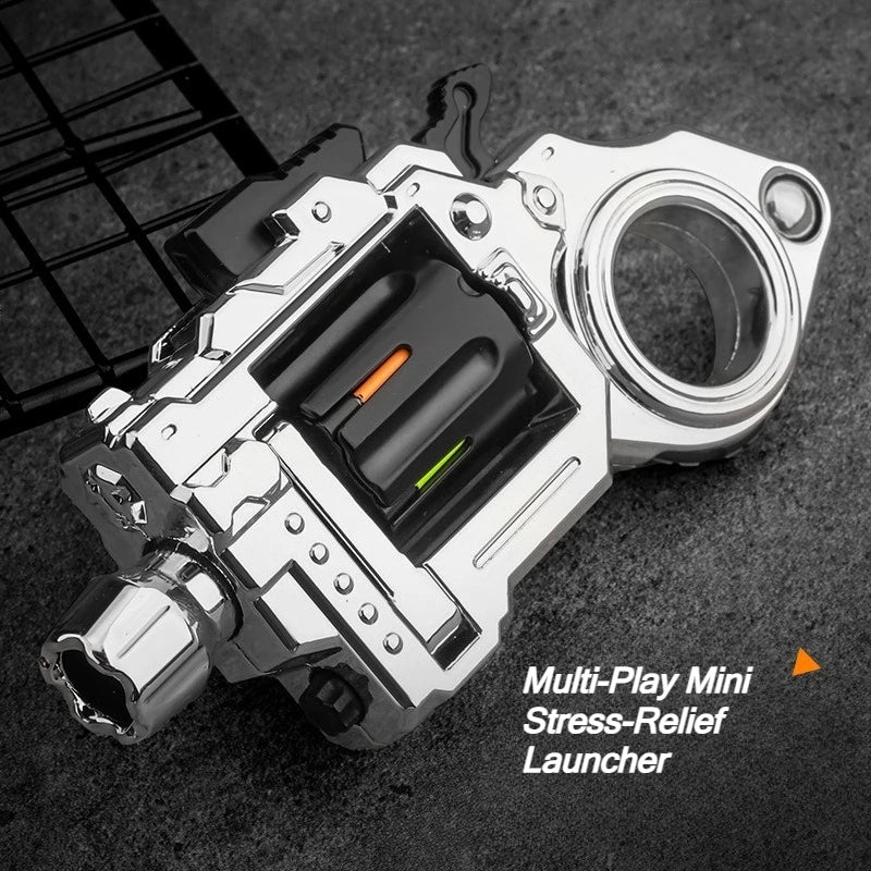 Toy Alloy Revolver EDC Fidget Toy Fun Shooting Stress Relief Mini Gun Model Metal Collectible Ring Gun Fidget Spinner Boys Gifts