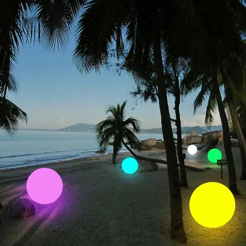 LED Ball Light Solar Lamp Outdoor Lawn Lamp Luminous Ball Pool Bedroom Table Party Garden Lighting Remote Control Waterproof